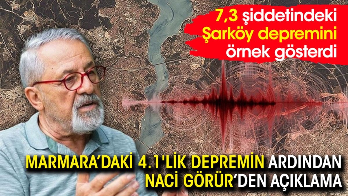 Marmara’daki 4.1’lik depremin ardından Naci Görür’den açıklama